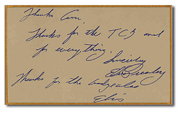 Priscilla received a beautiful handwritten note from Robèrt, the