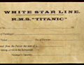 Titanic Rebate Ticket