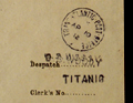 Titanic Mail Slip